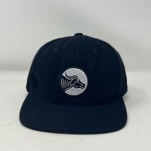 Cattle Logo Baseball Cap Hat Adjustable Strap You Know Wool Blend Black Mens